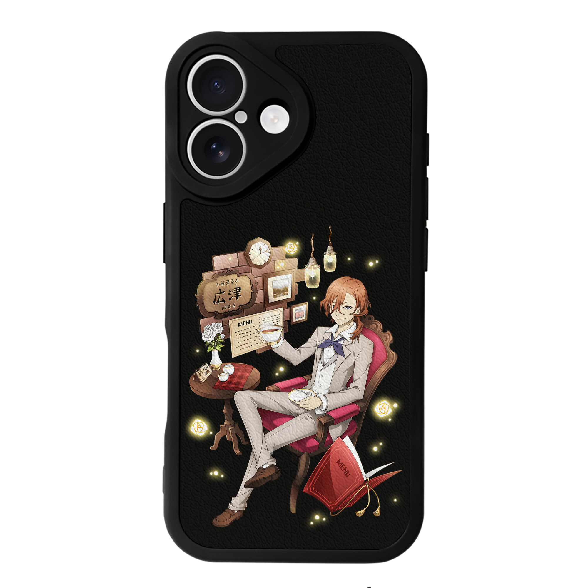（画像用） 文豪ストレイドッグス Bungo Stray Dogs 【iPhone 16シリーズ対応】シリコンスマホケース（レザー調） 材質：シリコン